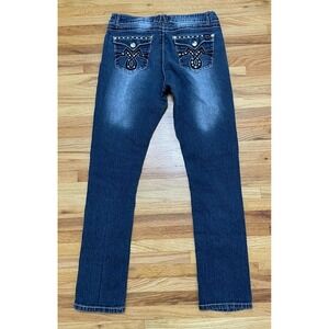 Angels Women's 10‎ Blue Jeans Denim Ramie Skinny Ankle Faded Y2k Vintage 2000s